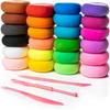 Eclet 24 Pezzi Colori Argilla Autoindurente. Argilla Fai Da Te Super Leggera Per Modelli Argilla Autoindurente Giocattolo Divertente, Artigianato Artistico Creativo Fai Da Te,