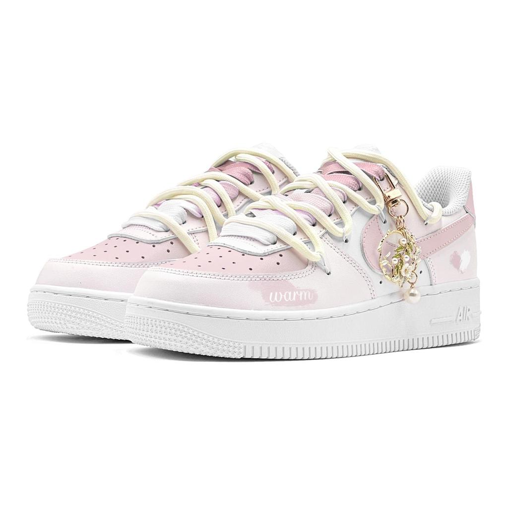 Nike Air Force 1 Low Rezistente la Alunecare Pantofi Skateboard Low top GS Roz Alb DH2920-111(TeamS-S-BOX)