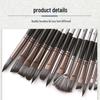 Acrylic & Oil Painting Brush Set with Canvas Bag - Wooden Handle, Nylon Bristles for Gouache & Watercolor.