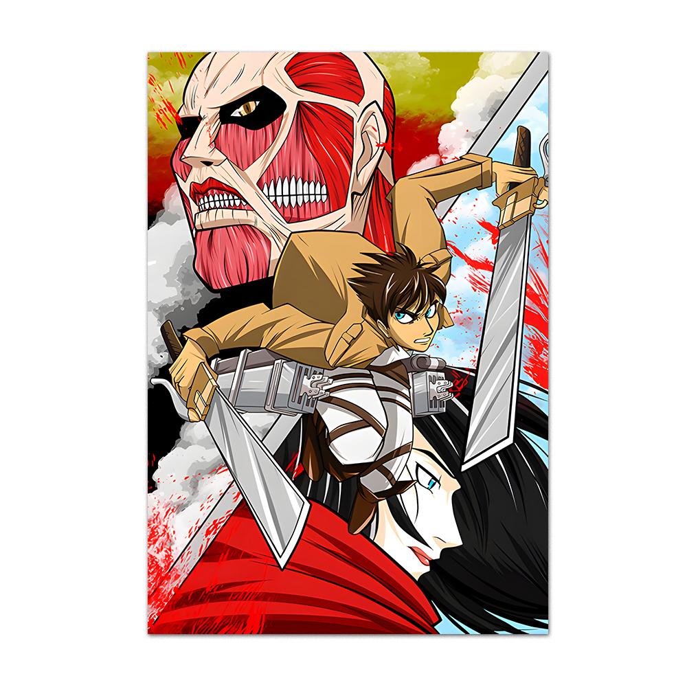 Attack on Titan Anime Poster Levi Micas Allen Zuhause Wandmalerei auf Leinwanddruck Fotos Kinderzimmer Dekor im Wohnzimmer Fresko
