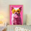 Funny Cute Animals Bubblegum Poster Raccoon Tiger Fox Llama Hamster Canvas Painting Wall Art for Living Room Home Decor