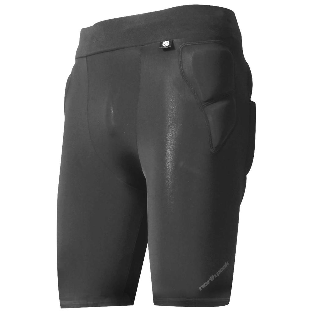 North Peak Hip Protector, Short Type, Unisex, for Snowboarding and Skiing, Maximum 3 Layers, NP-1196 BK L