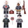 Third Party Minifigures Wwii Military Foreign Medical Soldiers Infantry Weapons Small Particles Building Block Toys
