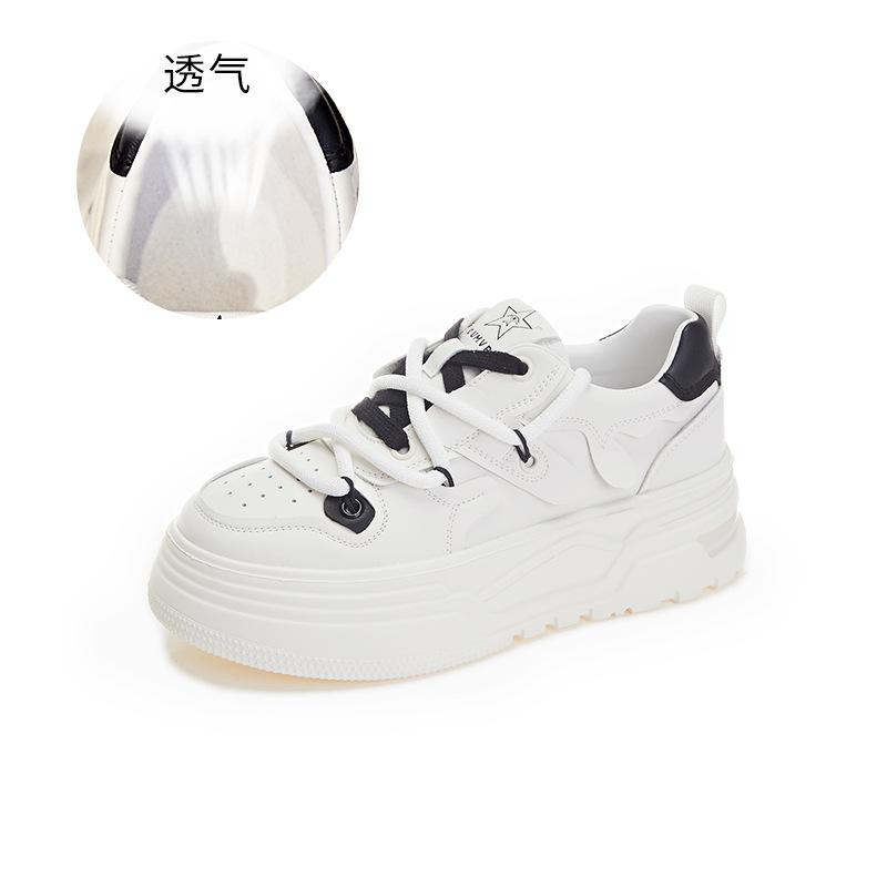 

Foam sole leather little white shoes 2025 spring new women s platform shoes sports board shoes women s casual versatile women s shoes 35