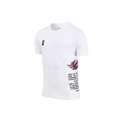 Alphabet Print Short Sleeve T-Shirt Men Tops White CZ2342-100