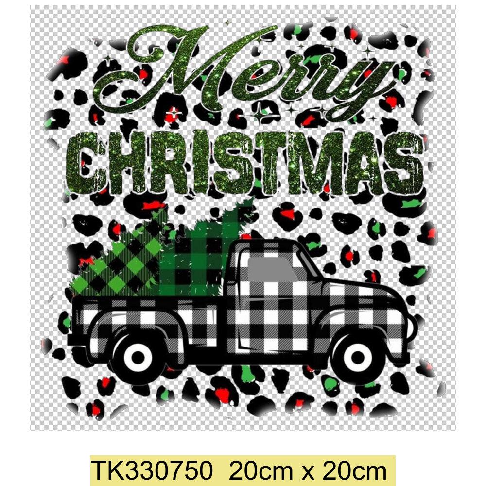 Iron On Christmas Snowmen Santa Claus Christmas Trees  Patch DIY Heat Transfer Tops Appliqued Vinyl Iron On Clothes Stickers