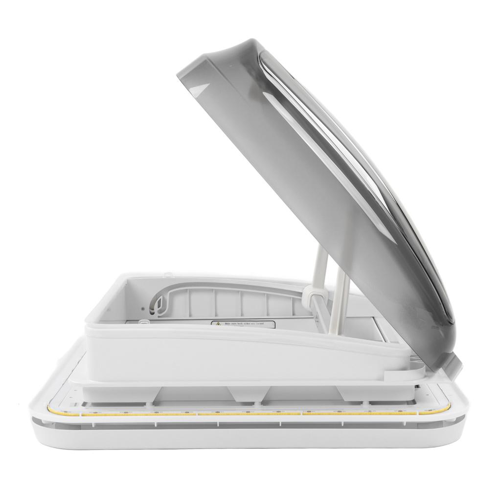 Roof Window 503x485mm Roof Window Skylight with 12V LED Light Pleated Blind Fly Screen for RV Yacht