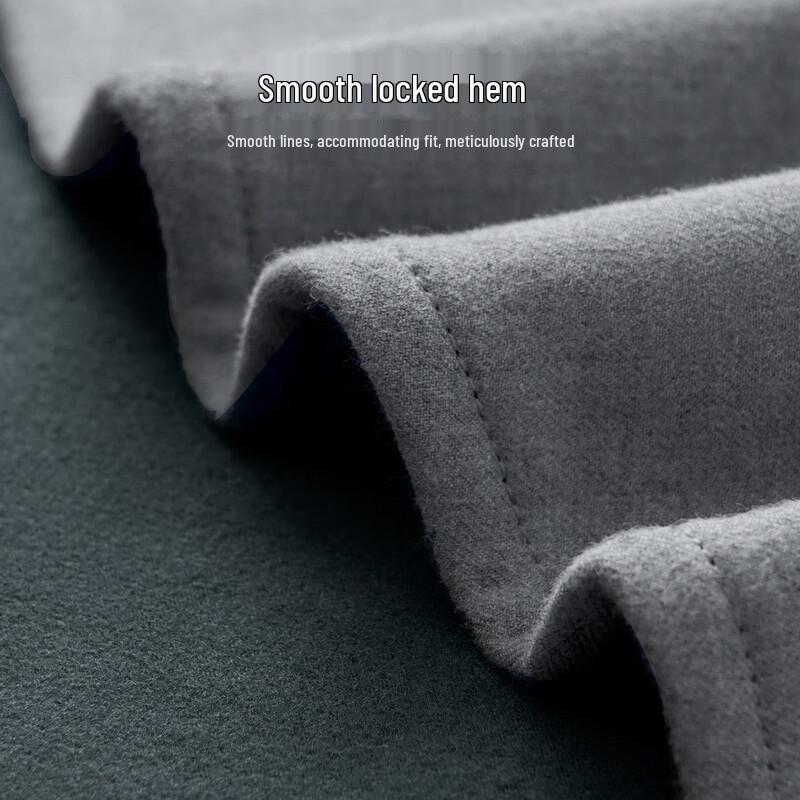 Shanshan Men's Fleece-Lined Brushed Cotton Long-Sleeve Shirt