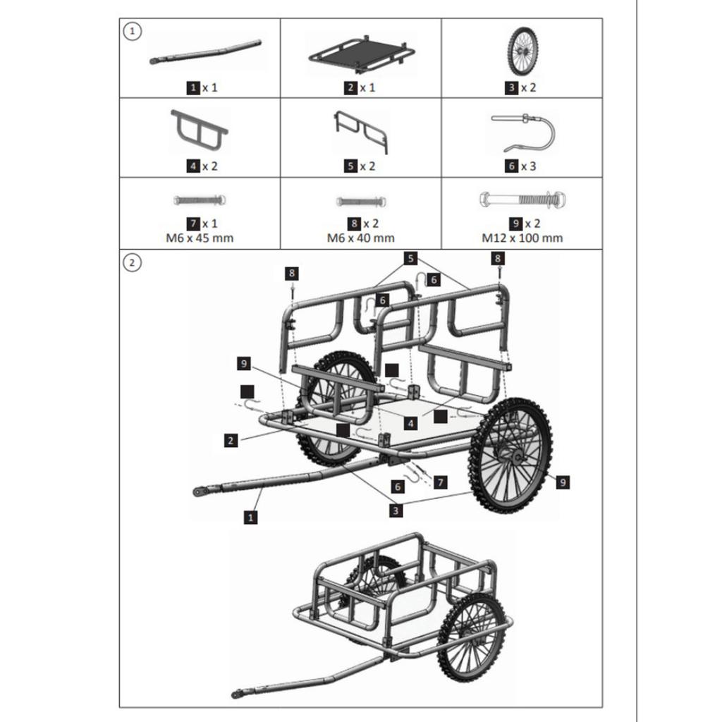 Foldable Cargo Bicycle Trailer Outdoor Riding Rear-Mounted Freight Truck Bucket Bicycle Traction Tool Truck For Carrying Luggage