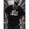 European Size Men's Short-sleeved T-shirt Summer Fashion Trend Top Printed Men's Bottoming Shirt Spring and Summer Round Neck Casual Top