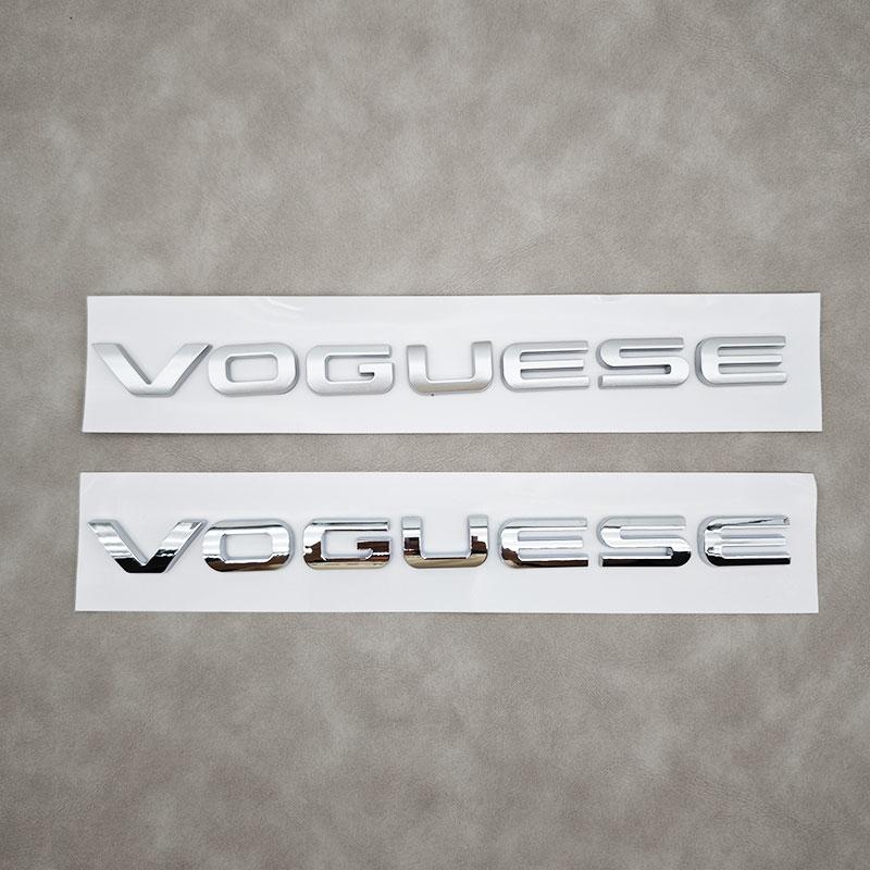 1 szt. 3D ABS Litery Logo VOGUESE Naklejki na Tylny Bagażnik Samochodu Odznaka do Range Rover Executive Wydłużona Edycja Akcesoria