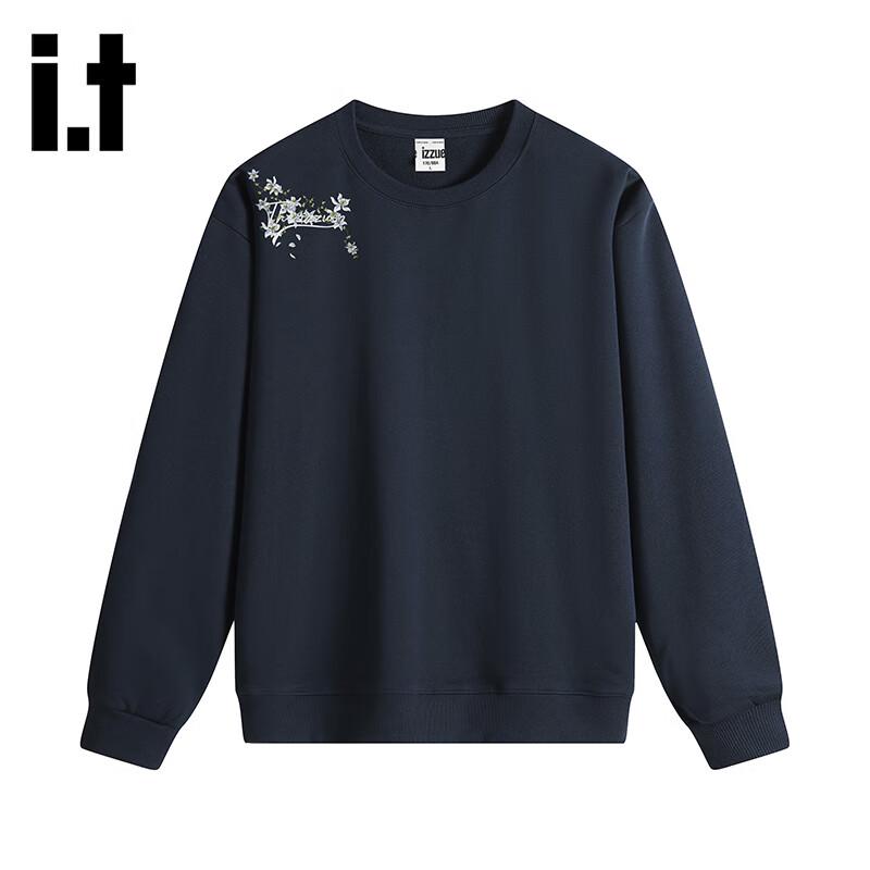 Izzue Herren Sweatshirt mit botanischem Print, schweres Material