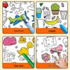 Mal- und Kritzelblock für Kinder: Großes Zeichenpapier, Kindergarten Baby Kunstbuch, Handgezeichnete Umrisse, Aquarell- & Malrolle