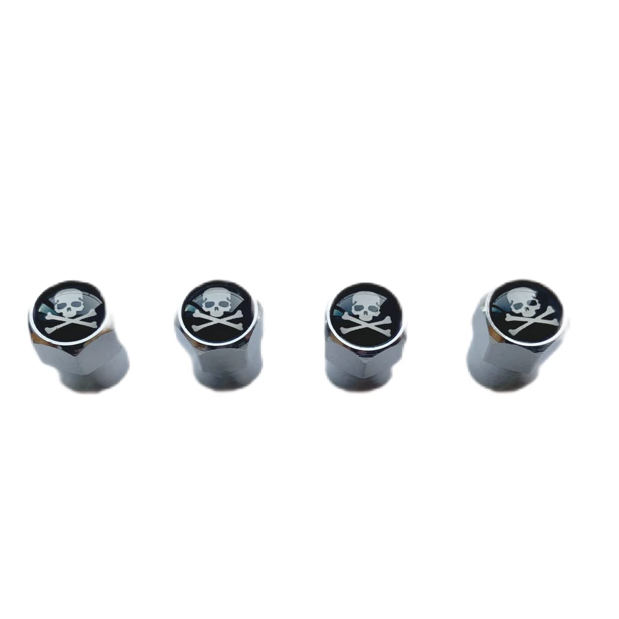 

Roost Aluminum Tire Valve Cap Tire Wheel Rim Air Valve Cap Skull 4pcs серебряный