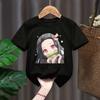 Nezuko Kamado Kimetsu No Yaiba 3D Print Kid T-shirts Children Baby Black  Kawaii Clothes Boy Girl T-Shirts