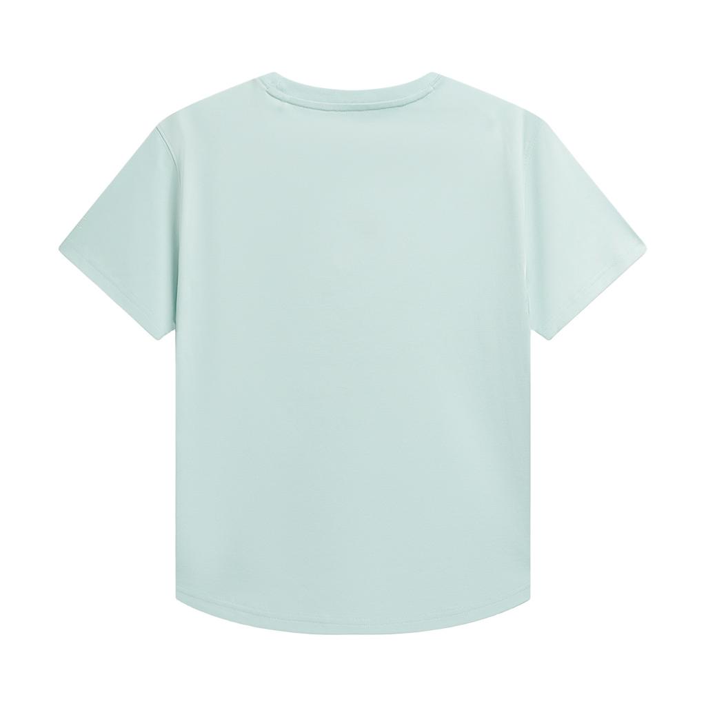 Li Ning Sports Lifestyle Series Logo Letter Stitching Round Neck T-Shirt Women Tops ATSW270-4