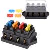 Car 4 Way Circuit Standard Ato Blade Fuse Box Block Holder 12V/24V+4 Way Fuse