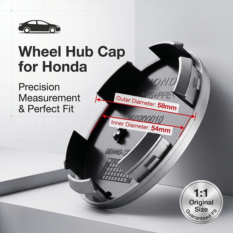 4ks/sada 58mm Krytky středů kol automobilu Kryty nábojů Znak pro Honda Civic Accord Crider City XRV CRV HRV Inspire Fit Odyssey Envix Styling