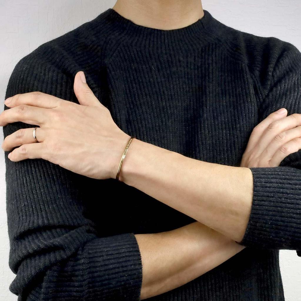 Pair of bangles and bracelets made of genuine red string stainless steel with diamonds and 24k gold (surgical (316L) plating)