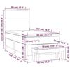 3136410 vidaXL Lit à sommier tapissier avec matelas Crème 90x200 cm Tissu