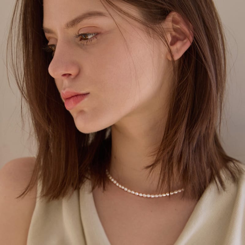 PAIGEFLYNN JEWELRY [925 Silver] Flynn Freshwater Pearl Necklace