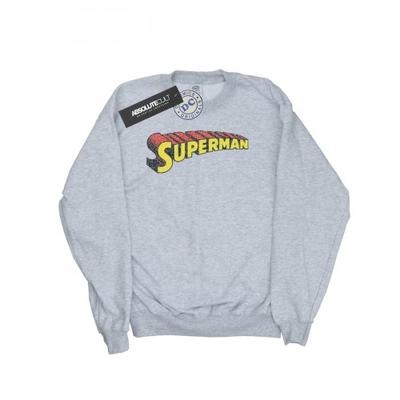 Mens Superman Telescopic Crackle Logo Sweatshirt