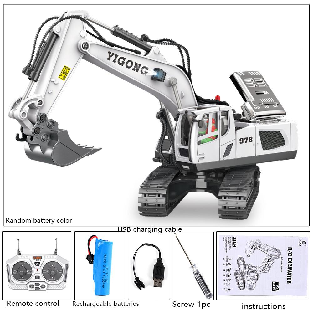 1 Set of Remote-controlled Toy Construction Vehicles and Toys and Gifts for Excavators That Can Produce Sound At High Heights
