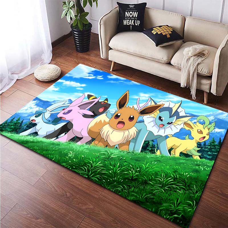 1PC P-Pokemon Eeveelution Pattern cartoon Carpets for Living Room Bedroom Bedside Floor Mat Area Rug Home Decor Luxury Gifts