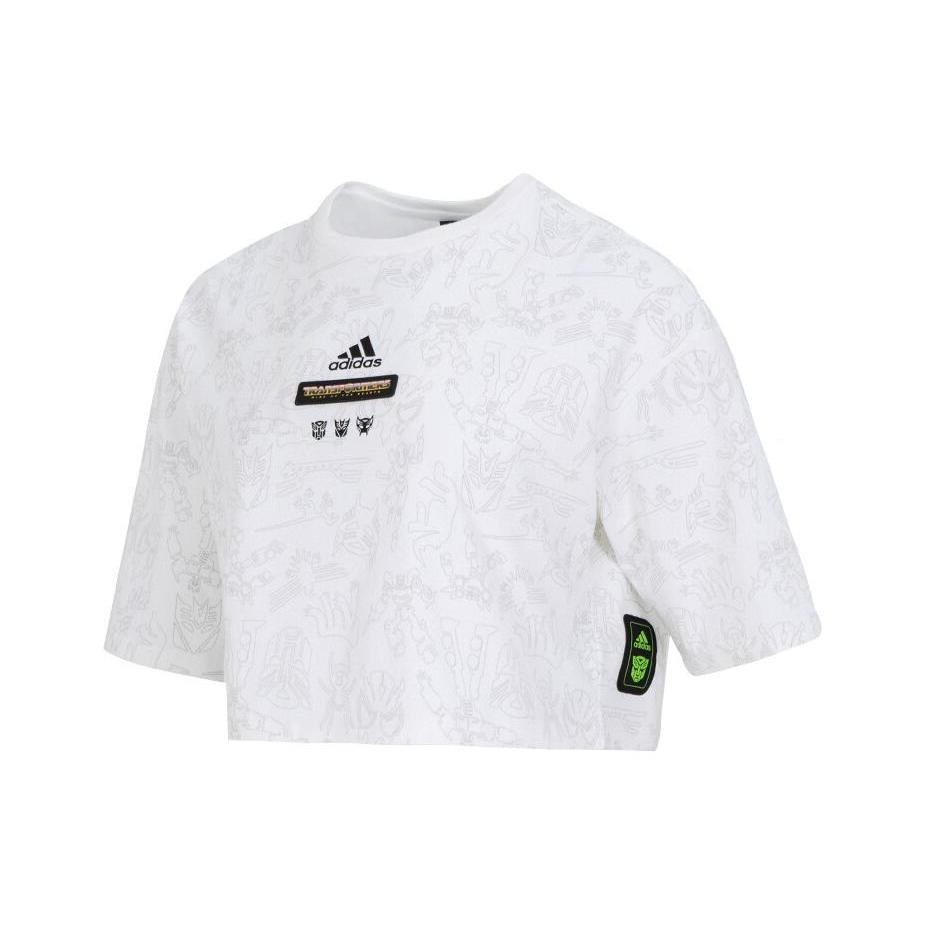 

New Adidas Crop Tops Women s White IK3475 XL