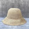 Lafite Straw Fan Flower Hollow Straw Hat Women'S Summer Vacation Leisure Big Edge Beach Hat Foldable Sun Hat