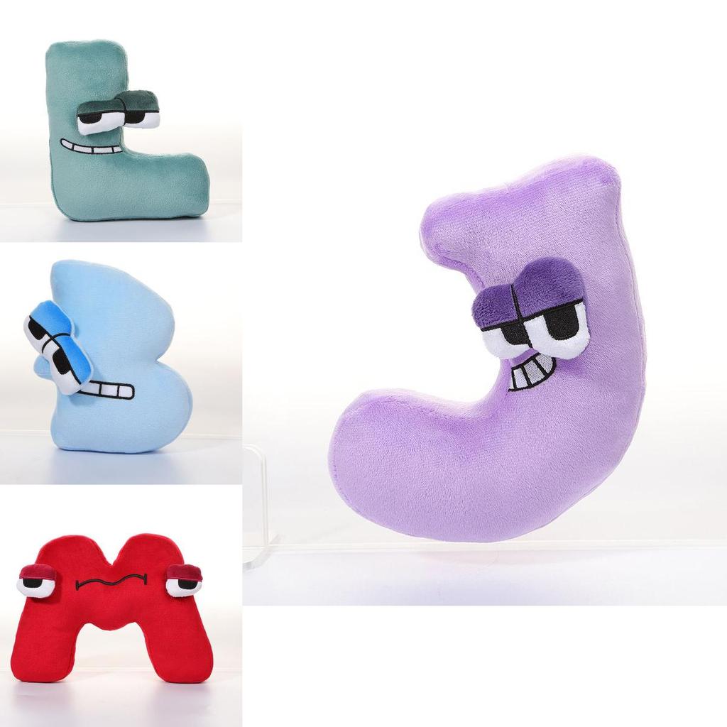 Entzückende Alphabet Lore Buchstabe A Plüschpuppen Babypädagogisches Spielzeug