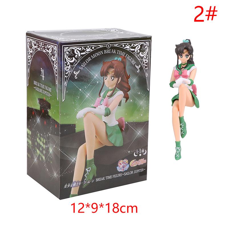 

12 СМ Аниме Сейлор Мун Фигурка Красивая Девушка Вода Лед Луна Плутон Желтые Волосы Kawaii Сидящая Коллекционная Модель Игрушки