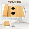 Bamboo Sofa Arm Tray Foldable Couch Cup Holder Anti-Slip for Drinks Snacks Remote Control Magazine Organizer