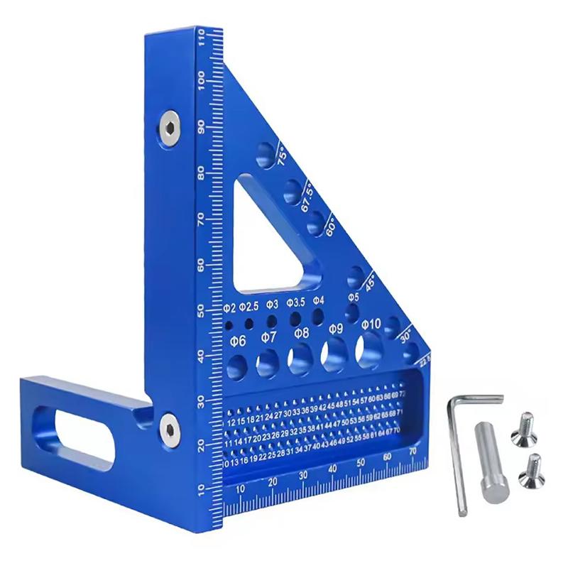 

Woodworking Square Protractor Multi-Angle Measuring Ruler Aluminum Triangular Ruler For Engineer Carpenter Measuring Tool