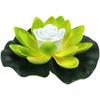 18cm LED Waterproof Floating Wishing Lotus Light Artificial Flower Floating Fake Lotus Plant Water Lily Micro Landscape Decor