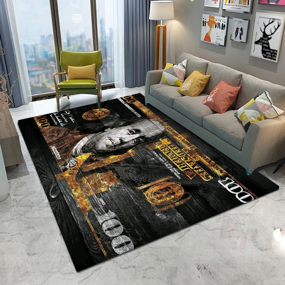

Colorful Creative Dollar Money Print Large Area Carpet Mat Non-Slip Stain Resistant Rug for Bedroom Entryway Home Decoration 40x60cm