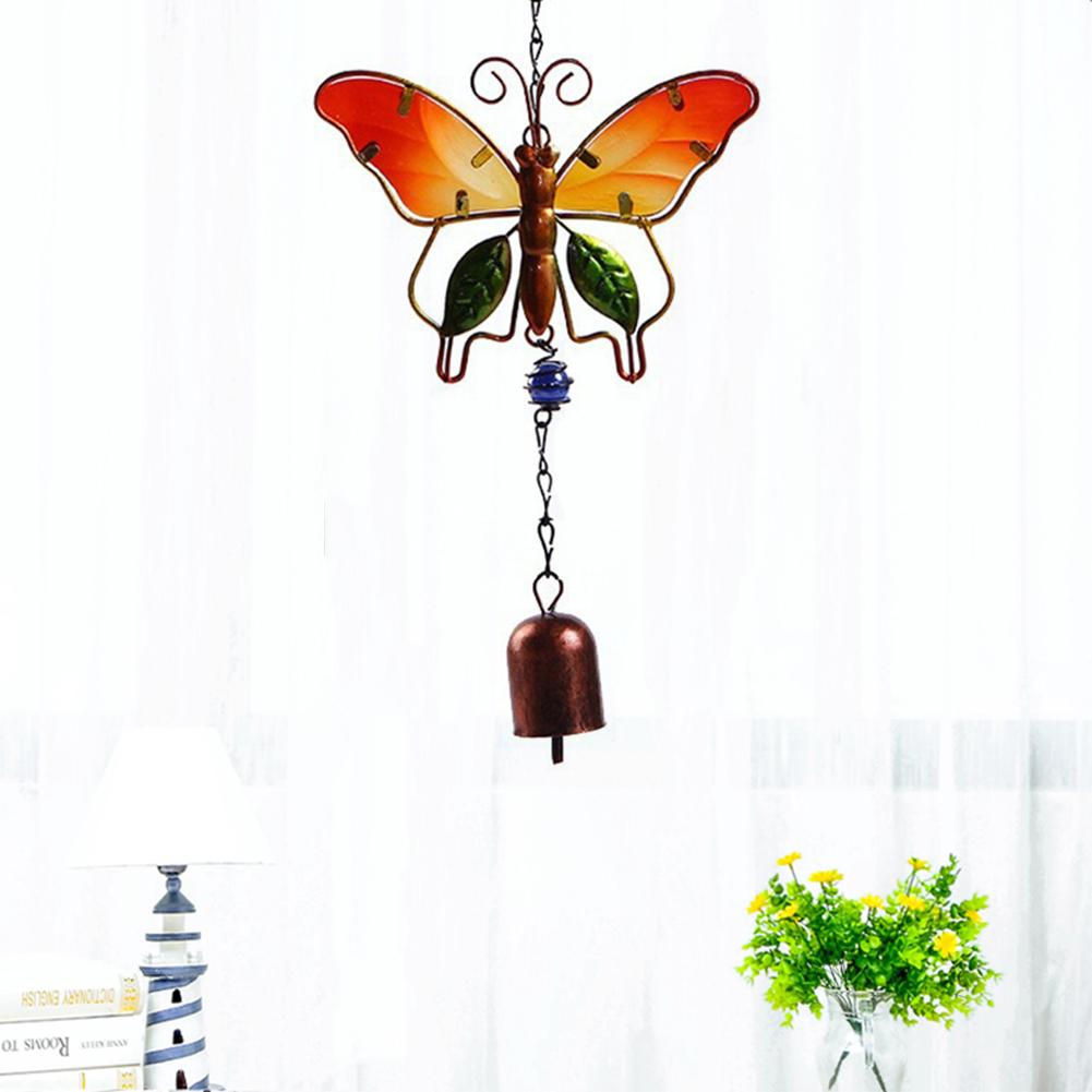 Orange Garden Metallic Butterfly Metal Hanging Chime Decoration Purple