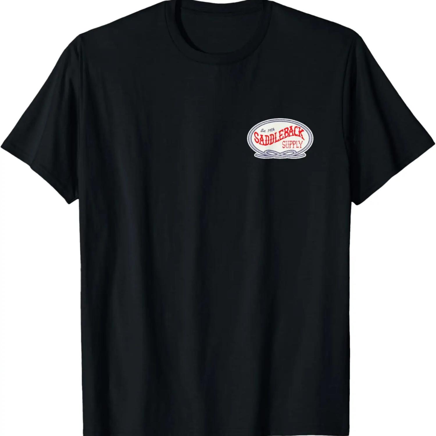

Saddleback Retro Cowboy Roping Logo Lightweight Graphic T-Shirt XXXXXL чорний
