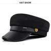 British Style Navy Cap Flat Army Cap Octagonal Hat Flat Top Hat Beret Hats Salior Hat Warm Flat Peaked Caps Outdoor Travel