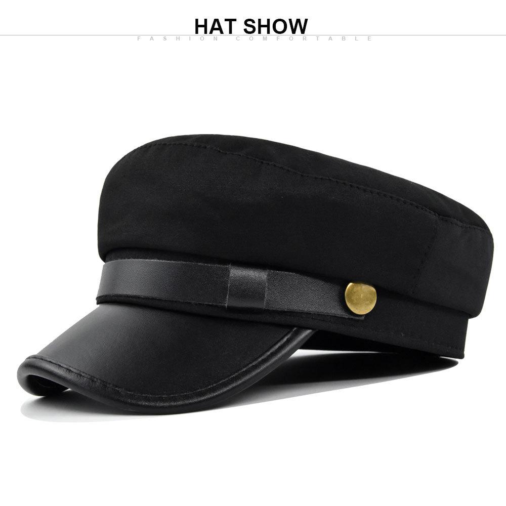 British Style Navy Cap Flat Army Cap Octagonal Hat Flat Top Hat Beret Hats Salior Hat Warm Flat Peaked Caps Outdoor Travel