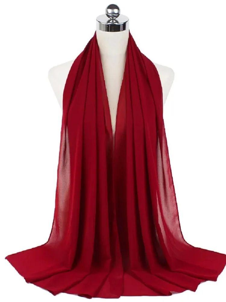New Fashion Women Solid Chiffon Headscarf Ready To Wear Instant Hijab Scarf Muslim Shawl Islamic Hijabs Arab Wrap Head Scarves