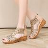 2024 Sommerschuhe Damen Sandalen Elegante Damen Keile Rom Schuhe Moderne Mode Marke High Heels 5cm D085