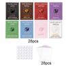 Heart Shaped Faux Crystal Card Class Exchange Gift Set 28 Natural Polished Stones with Cards Valentine Day Party Favors