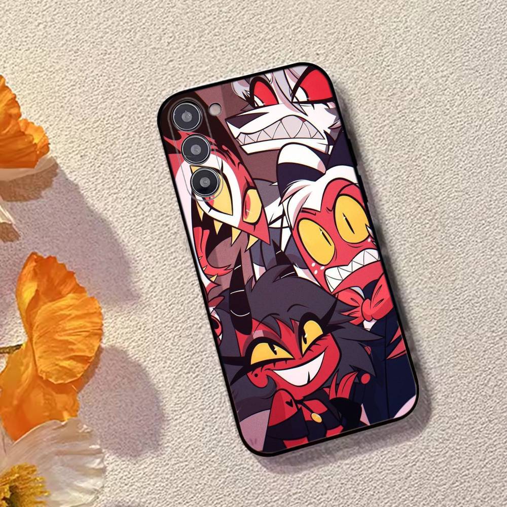 H-Hazbins Hotels Hot Cartoon Phone Case For Samsung Galaxy A73,A72,A71,A70,A53,A52,A51,Others Soft Black Cover