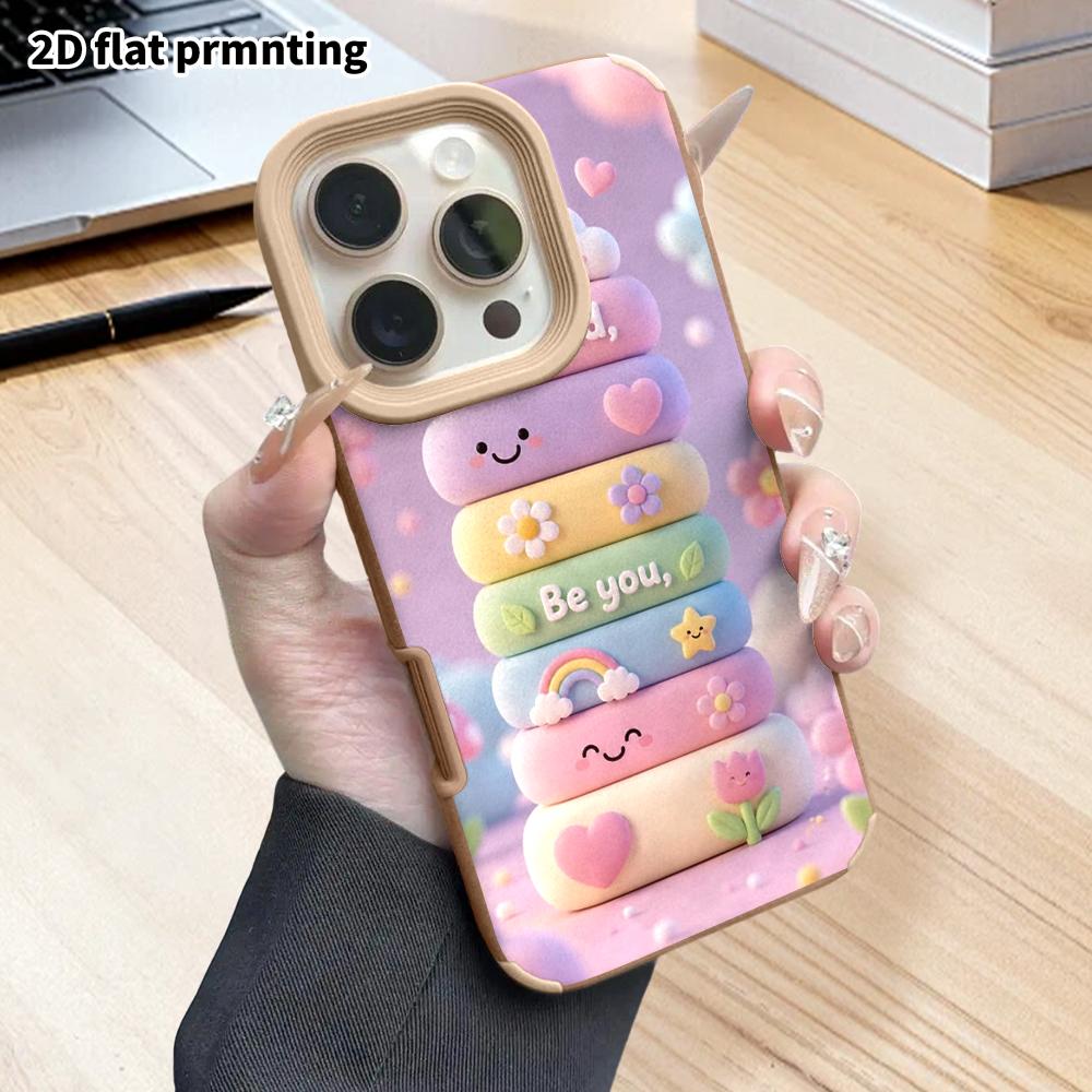 Phone Case: 2D flat lambskin suitable for iPhone 18, 17, 16, 15, 14, 13 Pro film protective case,building block decoration, Christmas and Halloween gi