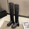 Over Knee Boots Children Internet Celebrity Thin Boots Thick Heel Height Thin Boots Children Autumn and Winter
