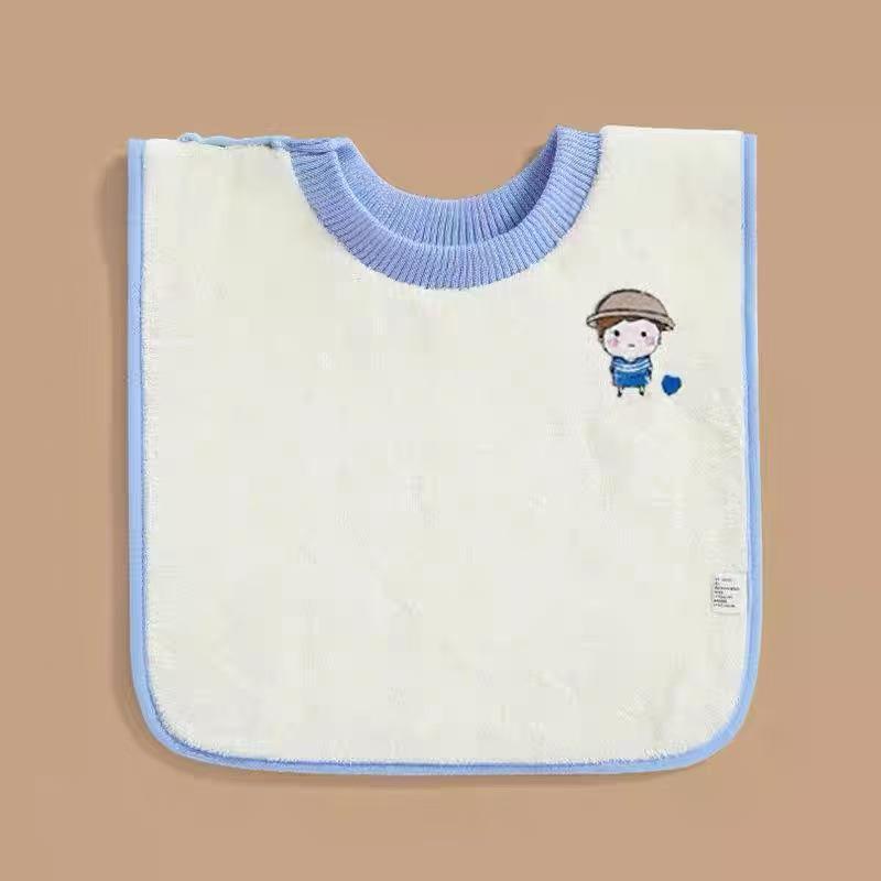 Waterproof Baby Bib & Washcloth Set: Ideal for Toothbrushing, Face Wiping, Mouthwash, and Keeps Clothes Dry.