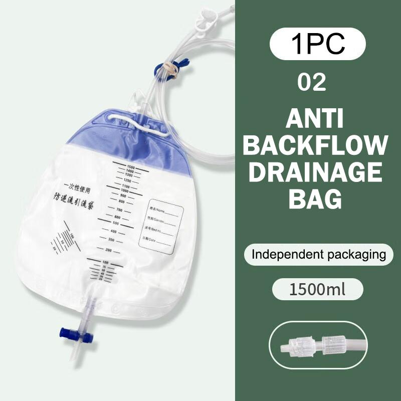 Dış Mekan Tek Kullanımlık Steril İdrar Torbası Pvc Saklama İdrar Drenaj Torbası Çapraz Vanalı Kateterli İdrar Toplama Torbaları
