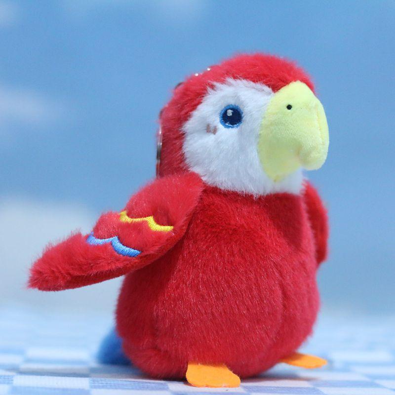 1pc Cute Lifelike Bird Plush Toy Soft Parrot Penguin Stuffed Plushies Keychain Simulation Animals Pendant Gift for Birthday