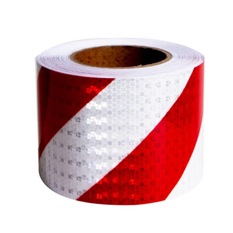 Lobao Red & White Lattice Reflective Warning Tape
